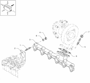 Exhaust manifold Vetus VD6.170 VD6.210