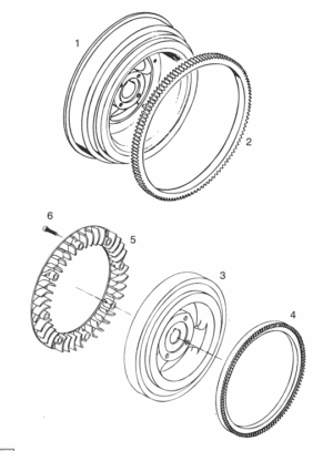 Flywheel Vetus F1.02 F1.03