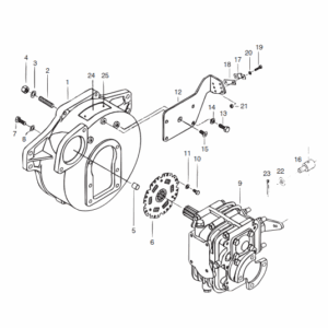 Flywheelhousing Vetus F1.02 F1.03