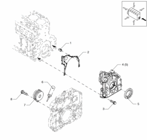 Front cover / Oil pump Vetus VD4.120 VD4.140 VD6.170 VD6.210