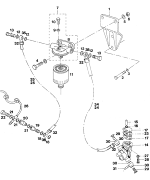 Fuelsystem Vetus M3.10 M4.14