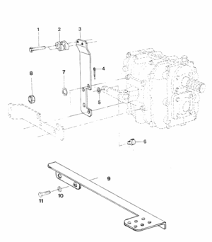 Gearbox operating support Vetus D4.29 DT4.29