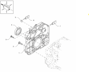 Gearcase cover Vetus VD4.120 VD4.140 VD6.170 VD6.210