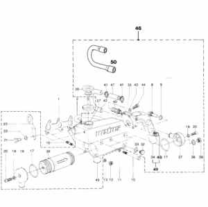 Heat exchanger housing Manifold Vetus M3.10