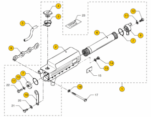 Heat exchanger unit Vetus M4.55 M4.56