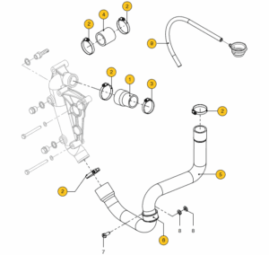 Hoses - cooling system, coolant Vetus M4.56