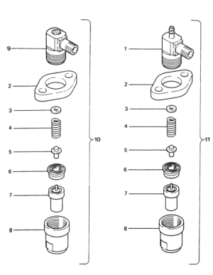 Injector holder Vetus M3.10 M4.14