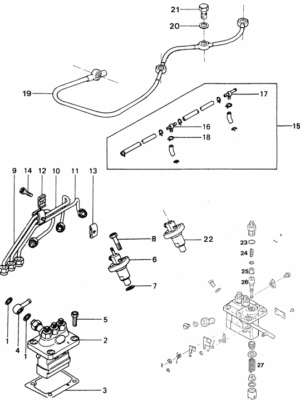 Injectors and pump Vetus M3.10
