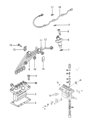 Injectors and pump Vetus M4.14