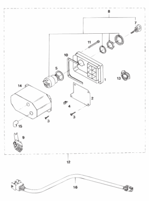 Instr. panel ‘SAILBOAT’ 12V Vetus F1.02 F1.03