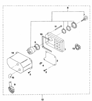 Instr. panel ‘SAILBOAT’ Vetus M3.10 M4.14