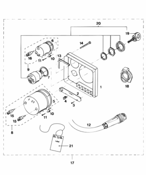 Instrument panel 12V MPR2212 Vetus D4.29 DT4.29