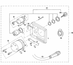  Instrument panel 12V MPR2212 Vetus P4.17 P4.19 P4.42 P4.51 P4.56