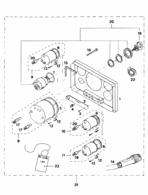 Instrument panel 12V MPR3412 Vetus D4.29 DT4.29