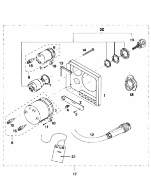 Instrument panel 24V MPR2224 Vetus D4.29 DT4.29