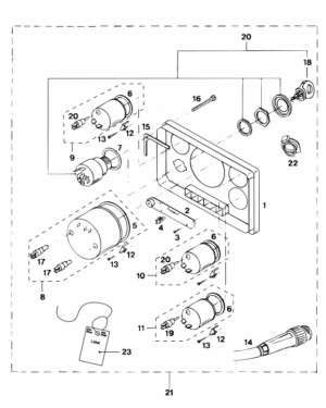 Instrument panel 24V MPR3424 Vetus D4.29 DT4.29