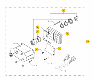 Instrument panel MP10 Vetus M4.55 SOLAS