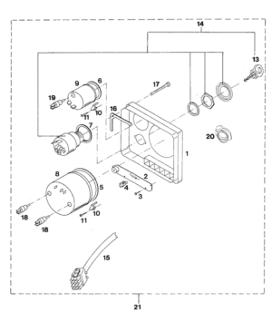 Instrument panel Vetus M4.14