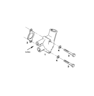 Manifold for circulating pump Vetus P4.17 P4.19
