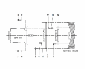 Mounting parts gearbox Vetus VD4.120 VD4.140 VD6.170 VD6.210