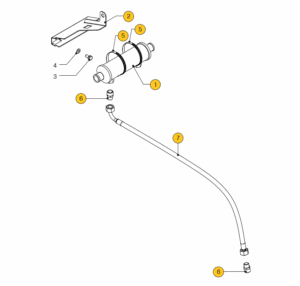 Oil cooler gearbox Vetus M4.55