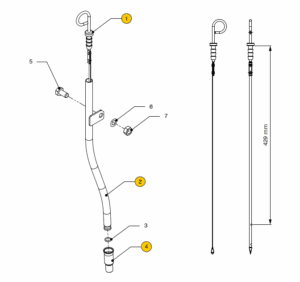 Oil dipstick Vetus M4.56