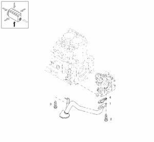 Oil suction pipe Vetus VD4.120 VD4.140 VD6.170 VD6.210