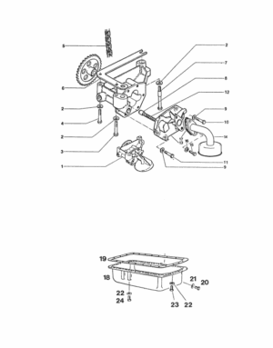 Oilpump - Oilsump Vetus P4.17 P4.19