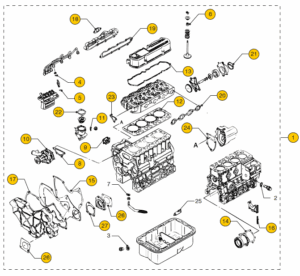 Overhaul gasket kit Vetus M4.55 M4.56