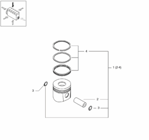 Piston Vetus VD4.120 VD4.140 VD6.170 VD6.210