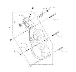 Protection cover Vetus VD4.120 VD4.140 VD6.170 VD6.210