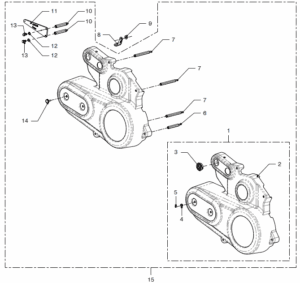 Protection cover second alternator Whisper Power 24V-75A Vetus VD4.120 VD4.140 VD6.170 VD6.210