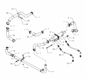 Raw water cooling system Vetus VD6.170 VD6.210