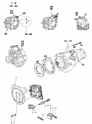 Reverse gear boxes Vetus M3.10 M4.14
