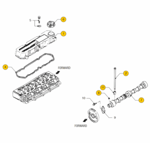 Rocker cover + camshaft Vetus M4.55 M4.56