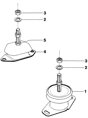 Rubber mounts Vetus M3.10 M4.14