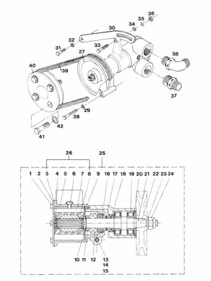 Seawaterpump Vetus D4.29 DT4.29