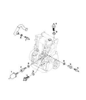 Senders+switches single-pole Vetus D4.29 DT4.29