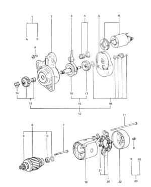 Startermotor Vetus M3.10 M4.14