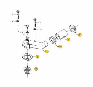 Thermostat housing Vetus M4.55 M4.56