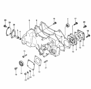 Timing gear cover Vetus M3.10