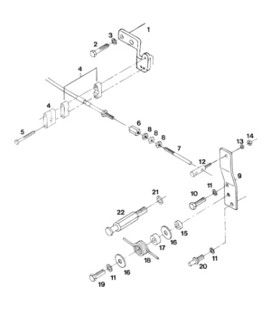 Trottle control bracket Vetus D4.29 DT4.29