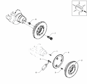 V-belt pulley assemblyVetus VD4.120 VD4.140