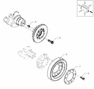 V-belt pulley assemblyVetus VD6.170 VD6.210