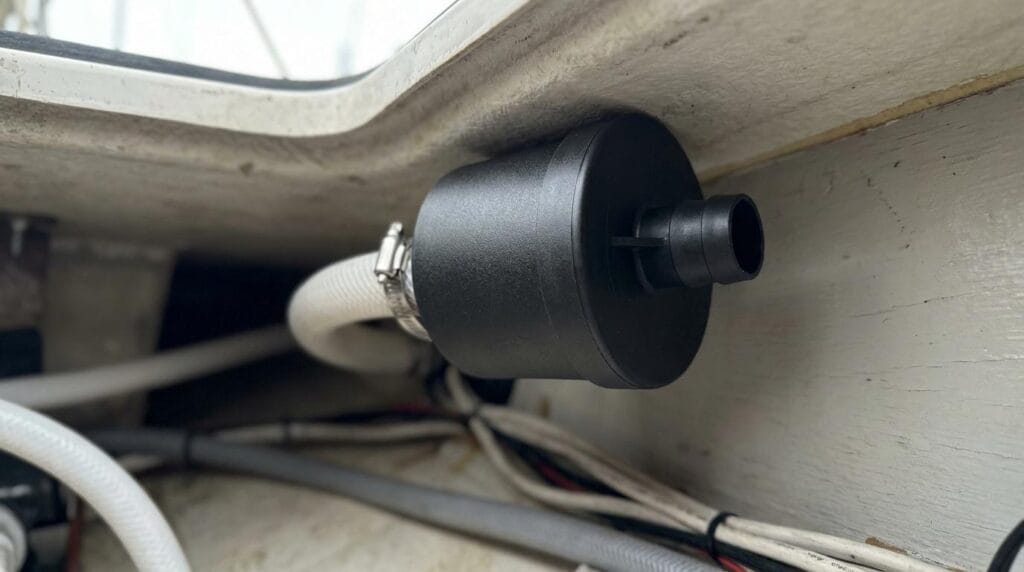 septiktank kulfilter båd lugtfri slange 38 mm