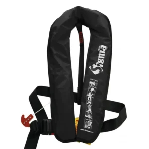 Oppustelig redningsvest 170N sort