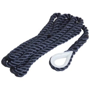 Robline fortøjningstov 3 slået med kovs – navy 10mm x 4m. Flydende, splejsbar og høj slidstyrke. Bestil til båden nu.