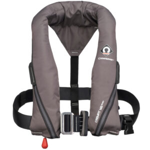 Crewsaver Crewfit 165N Sport Harness Grey – oppustelig redningsvest med UML MK5 og EXOLOK. Passer fra 40 kg. Køb nu for sikke