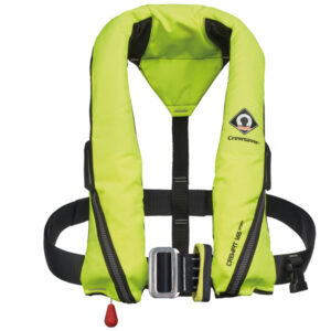 Crewfit 165N sportssele fra Crewsaver – oppustelig 165N redningsvest med UML MK5 og EXOLOK. Køb nu for øget sikkerhed ombord.