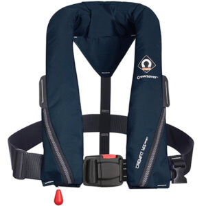 Crewsaver Crewfit 165N Sport Navy – oppustelig redningsvest med 165 N opdrift og UML MK5. Passer fra ca. 40 kg. Køb nu – sikk